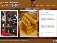 Tablet Screenshot of petitdejeuner.ca